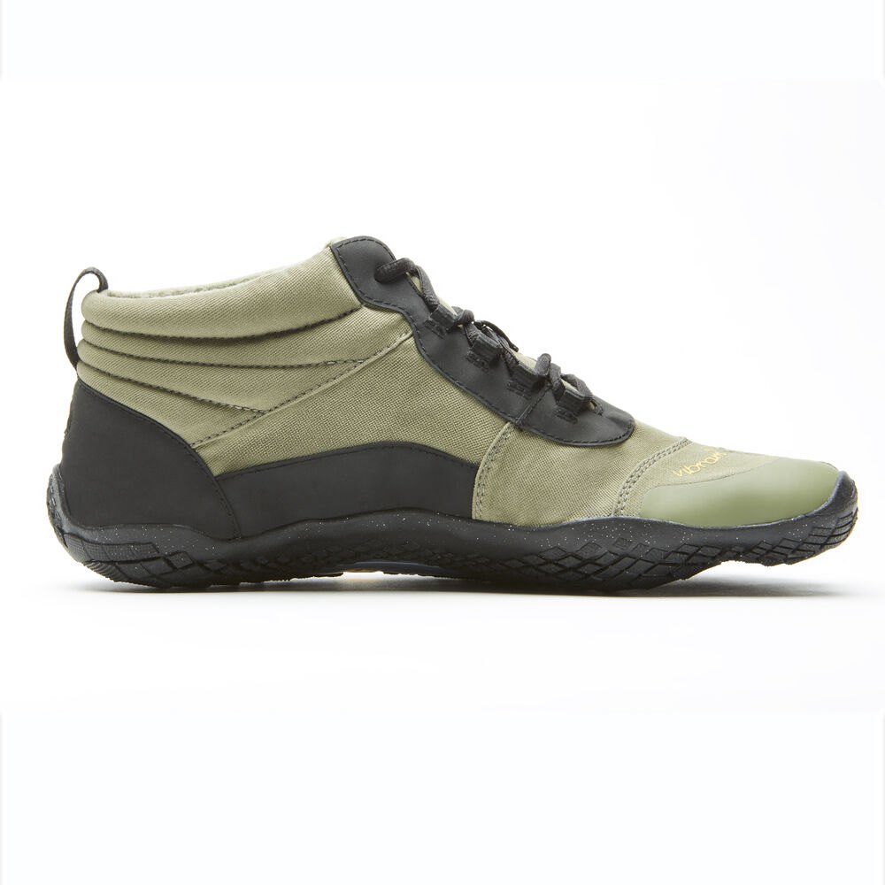 Zapatos Descalzos Hombre Verde Oliva - FiveFingers V-Trek Insulated - FLVUWX-173